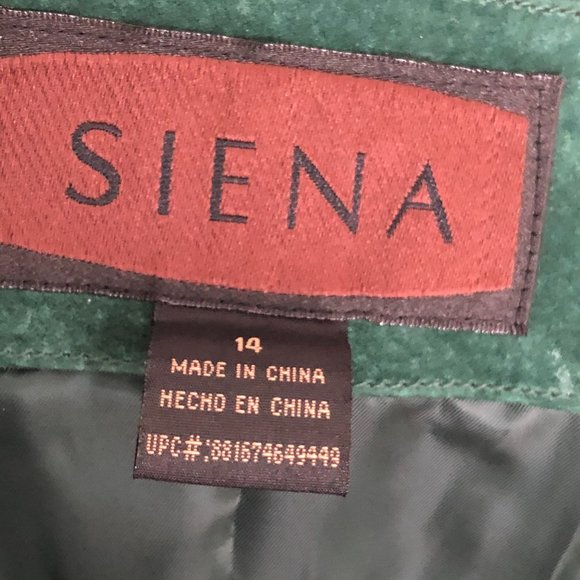 SIENNA Leather Suede Jacket Blazer Green NWOT 14 - Picture 13 of 13